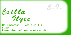 csilla ilyes business card